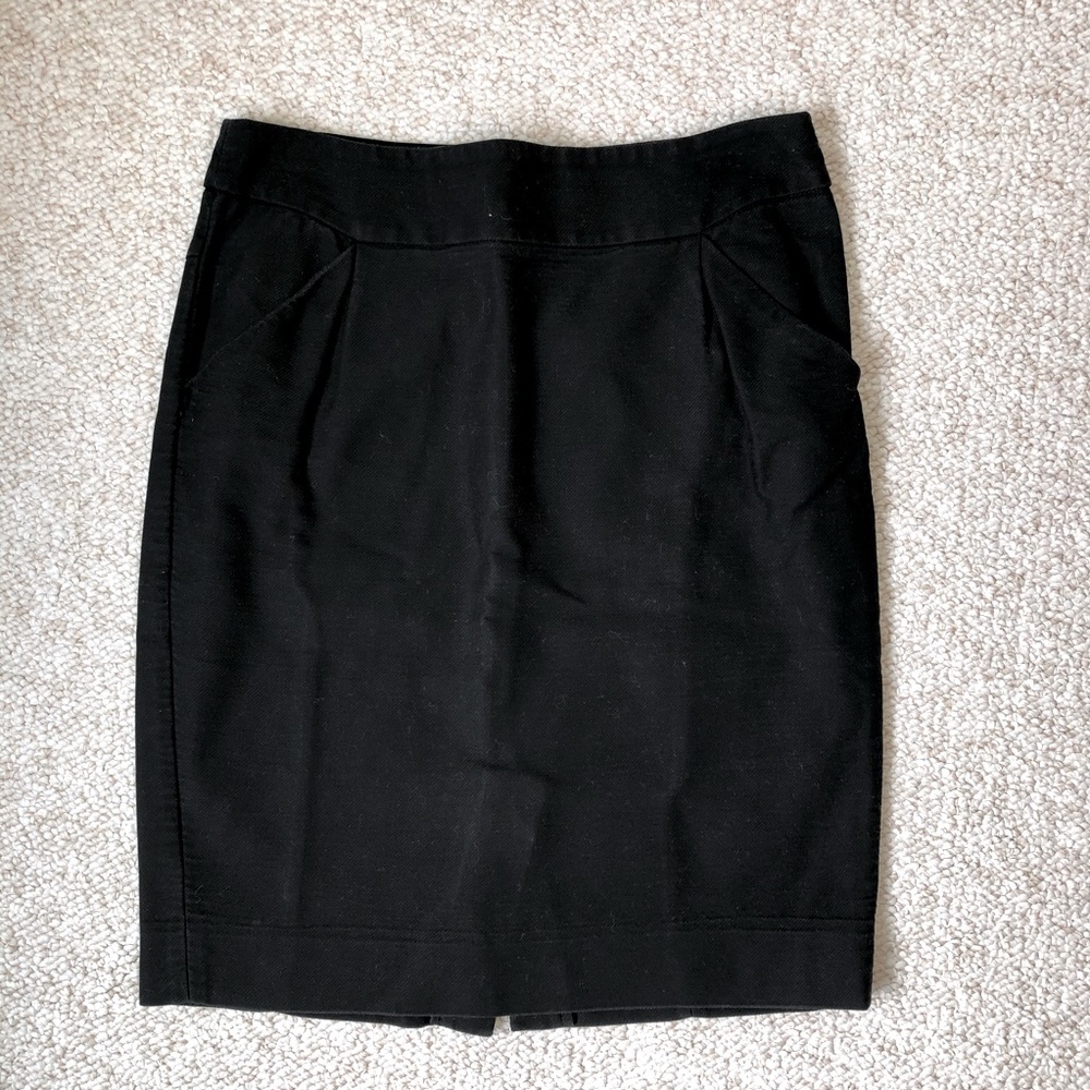 J.Crew Classic Black Pencil Skirt